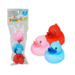 Three Piece Rubber Ducky Set Assorted Colors