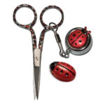 Creative Notions 3-1/2 Inch Lady Bug Scissor and Needle Cutter Set CNLB2