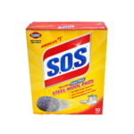 SOS Steel Wool Pads 10 Pack