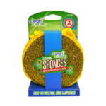 Clean Home Metallic Scouring Sponges 2 Pack