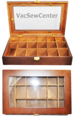 Sewing Box Wood Tone Floss Box 40140115