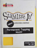 Stabilize It Embroidery Stabilizer Permanent Topping Yellow