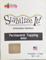 Stabilize It Embroidery Stabilizer Permanent Topping Gold 1 Yd