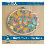 Leisure Arts Butterflies 6 Inch Embroidery Kit 49805