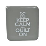 Keep Calm and Quilt On Grey Antibacterial Mask Case