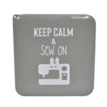 Keep Calm and Sew On Grey Antibacterial Mask Case