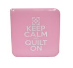 Keep Calm and Quilt On Pink Antibacterial Mask Case