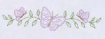Jack Dempsey Needle Art Butterflies Perle Edge Pillowcase