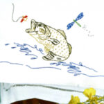 Jack Dempsey Needle Art Fish Perle Edge Pillowcase