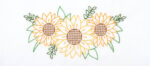 Jack Dempsey Needle Art Golden Sunflowers Perle Edge Pillowcases