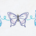 Jack Dempsey Needle Art Brilliant Butterflies Perle Edge Pillowcases