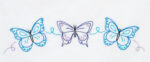 Jack Dempsey Needle Art Brilliant Butterflies Perle Edge Pillowcases