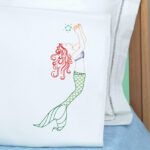 Jack Dempsey Needle Art Perle Edge Pillowcase Mermaid