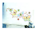 Jack Dempsey Needle Art Fluttering Butterflies Lace Edge Pillowcases