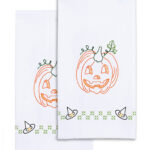 Jack Dempsey Needle Art Halloween Decorative Hand Towels