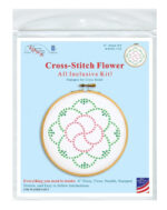 Jack Dempsey Needle Art Cross-Stitch Flower 6 Inch Hoop Kit
