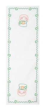 Jack Dempsey Needle Art St. Patrick's Day Table Runner