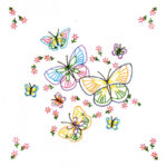 Jack Dempsey Needle Art Fluttering Butterflies Quilt Blocks