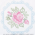 Jack Dempsey Needle Art XX Rose Quilt Blocks