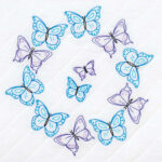 Jack Dempsey Needle Art Brilliant Butterflies 18 Inch Quilt Blocks