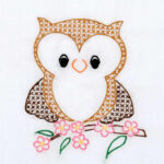 Jack Dempsey Needle Art Owl On Branch 9 Inch Quilt Blocks