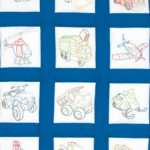 Jack Dempsey Needle Art Rescue Vehicle 9in Quilt Blocks