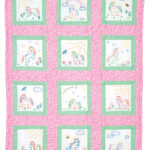 Jack Dempsey Needle Art Baby Unicorns 9in Quilt Blocks