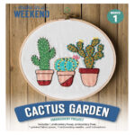 Leisure Arts Cactus Garden 6 Inch Embroidery Kit 49811