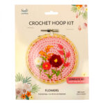 Needle Creations Pink Flowers 4 Inch Crochet Hoop Kit