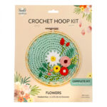 Needle Creations Blue Flowers 6 Inch Crochet Hoop Kit
