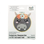 Needle Creations 4 Inch Felt Embroidery Hoop Kit Hippo