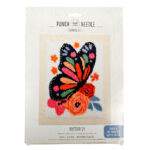 Needle Creations Butterfly Punch Needle Kit Canvas Kit