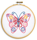 Jack Dempsey Needle Art Butterfly 6 Inch Hoop Kit