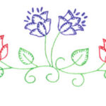 Jack Dempsey Needle Art Tulips Perle Edge Pillowcases