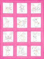 Jack Dempsey Needle Art Bunnies Nursery Quilt Blocks