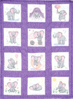 Jack Dempsey Needle Art Elephants Nursery Quilt Blocks