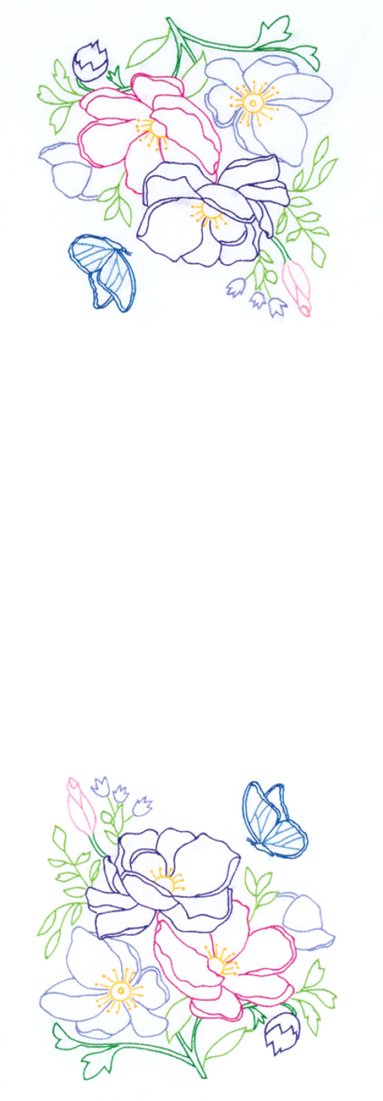 Jack Dempsey Needle Art Wildflowers Table Runner