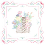 Jack Dempsey Needle Art Basket Of Flowers Wall Quilt