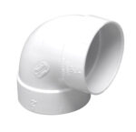 Vaculine Central Vacuum Cleaner White 2 Inch PVC 90 Degree Short Elbow Fitting