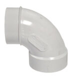 Vaculine Central Vacuum Cleaner White 2 Inch PVC Medium Spigot 90 Degree Fitting