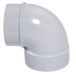 Vaculine Central Vacuum Cleaner White 2 Inch PVC Elbow Short 90 Degree Spigot Fitting