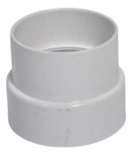 Vaculine Central Vacuum Cleaner White PVC 2 Inch To 1-13/16 Inch Pipe Adaptor Fitting