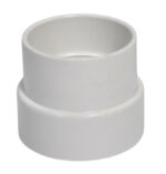 Vaculine Central Vacuum Cleaner White PVC 2 Inch To 1-3/4 Inch Pipe Adaptor Fitting