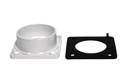 Vaculine Central Vacuum Cleaner White 2 Inch PVC Flanged Spigot Coupling Fitting