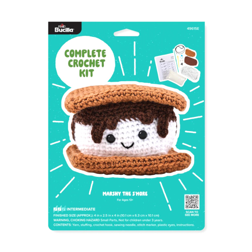Bucilla Amigurumi Kit 5 Inch Marshy the S'more Complete Crochet Kit 49615E