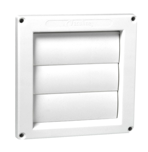 Vaculine Central Vacuum Cleaner White Louvered Door Exhaust Vent