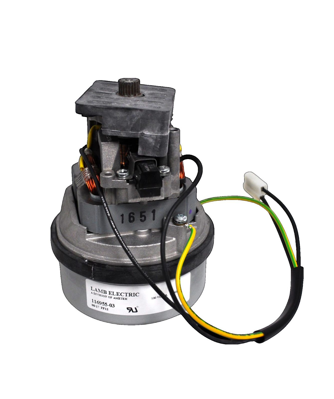 Ametek 4.3 Inch 120V 2-Stage Thru-Flow B/B Vacuum Motor 116955-03