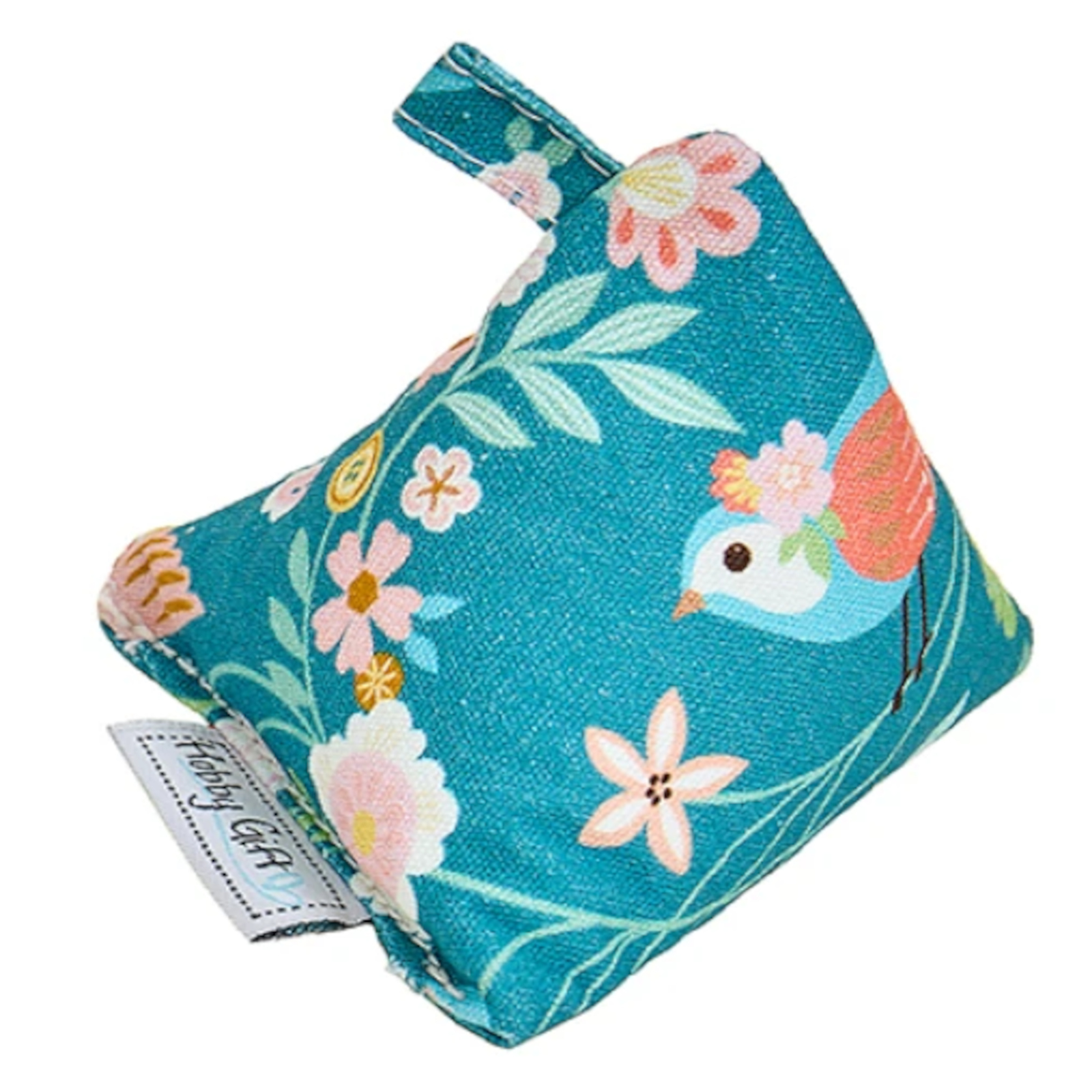 Teal Bird Themed Pyramid Cotton Fabric Weight