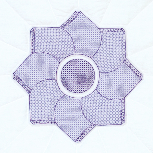 Jack Dempsey Needle Art Heart Flowers 18 Inch Quilt Blocks